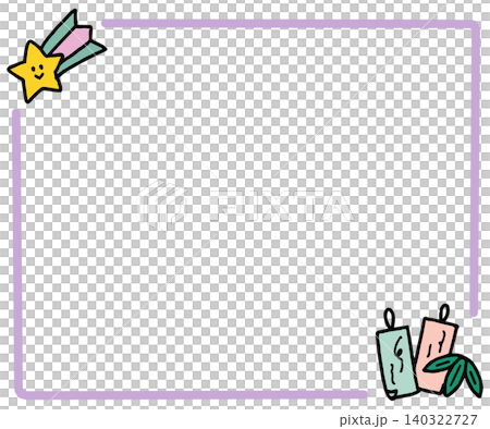 Cute Tanabata frames that can be used for letters Cute Tanabata frames that can be used for letters 140322727