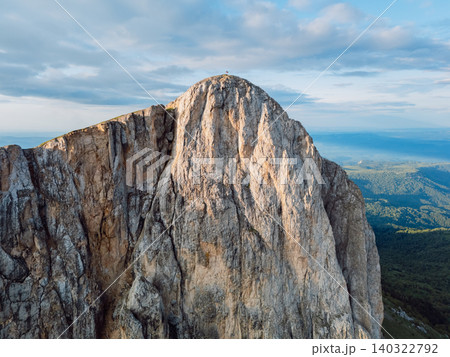 Bolshoy Tkhach dolomite rocky mount in Caucasus, drone view Bolshoy Tkhach dolomite rocky mount in Caucasus, drone view 140322792