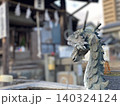 神社の手水舎にある龍の像 140324124