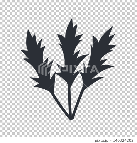 Black and white silhouette illustration of mizuna (Japanese mustard greens) - Simple leafy vegetable material Black and white silhouette illustration of mizuna (Japanese mustard greens) - Simple leafy vegetable material 140324202