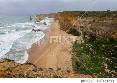View of landscape and seascape the Twelve Apostles location is beautiful good view point at great ocean road australia View of landscape and seascape the Twelve Apostles location is beautiful good view point at great ocean road australia 140324794