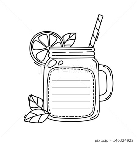 Fruit cocktail glass jug kids memo note frame Fruit cocktail glass jug kids memo note frame 140324922