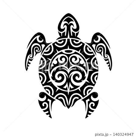 Maori turtle animal ethnic graphic tattoo or decor Maori turtle animal ethnic graphic tattoo or decor 140324947