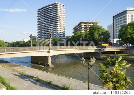 The freedom bridge in Skopje, North Macedonia The freedom bridge in Skopje, North Macedonia 140325263