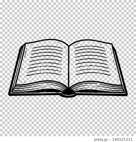 Open book line art illustration Open book line art illustration 140325331