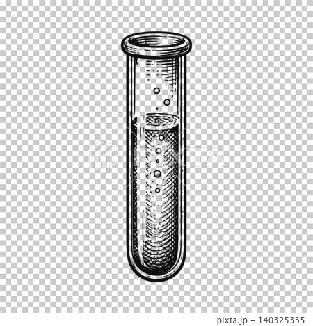 Test tube line art illustration for science and laboratory use Test tube line art illustration for science and laboratory use 140325335