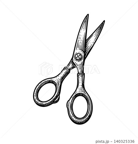 Scissors line art illustration for crafting and stationery Scissors line art illustration for crafting and stationery 140325336
