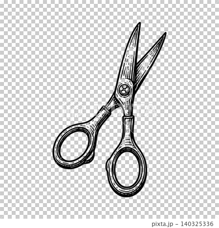 Scissors line art illustration for crafting and stationery Scissors line art illustration for crafting and stationery 140325336