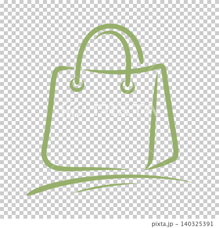 Green handbag line art illustration for fashion branding and advertising Green handbag line art illustration for fashion branding and advertising 140325391
