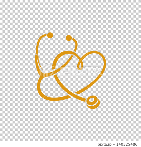 Stethoscope heart line art in minimalist vector style for medical branding and healthcare design Stethoscope heart line art in minimalist vector style for medical branding and healthcare design 140325486