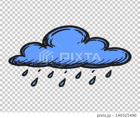 Rain cloud doodle illustration for weather forecast and editorial Rain cloud doodle illustration for weather forecast and editorial 140325490