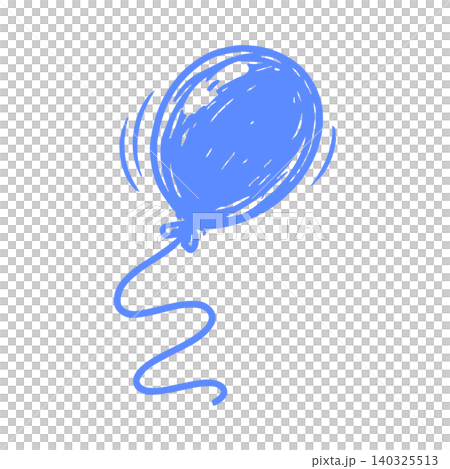 Blue balloon doodle illustration for party decoration and design Blue balloon doodle illustration for party decoration and design 140325513