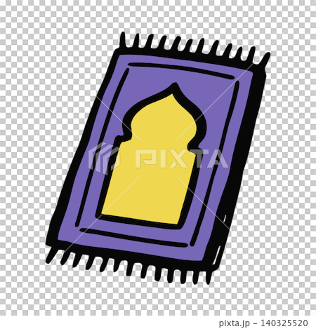 Prayer mat doodle illustration for Islamic decoration and prayer room decor Prayer mat doodle illustration for Islamic decoration and prayer room decor 140325520