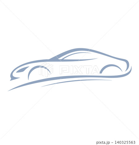 Car silhouette vector illustration for automotive design and wall art 140325563