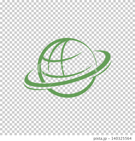 Saturn planet green vector illustration for astronomy and education Saturn planet green vector illustration for astronomy and education 140325564