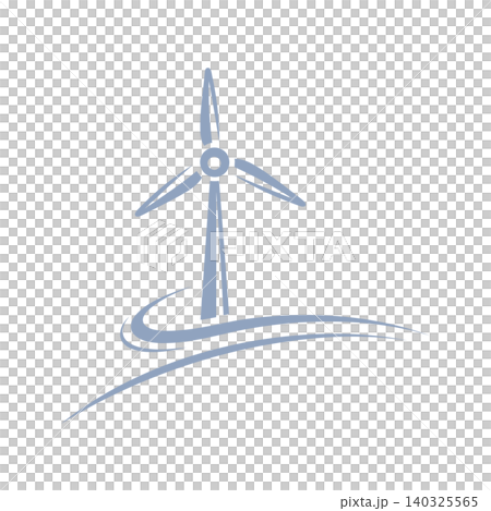 Wind turbine minimalist vector illustration on white background for renewable energy Wind turbine minimalist vector illustration on white background for renewable energy 140325565