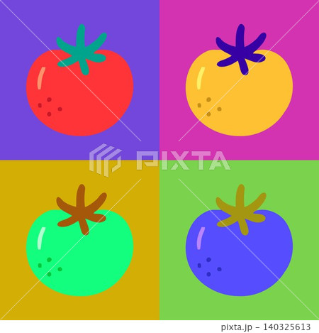 Colorful tomato seamless repeat pattern in flat vector style for textile print and fabric design Colorful tomato seamless repeat pattern in flat vector style for textile print and fabric design 140325613