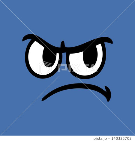 Angry face cartoon vector illustration for digital media and emoticon use Angry face cartoon vector illustration for digital media and emoticon use 140325702