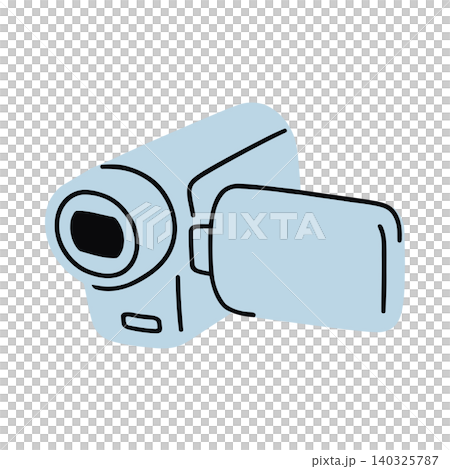Video camera flat vector illustration for technology and recording Video camera flat vector illustration for technology and recording 140325787