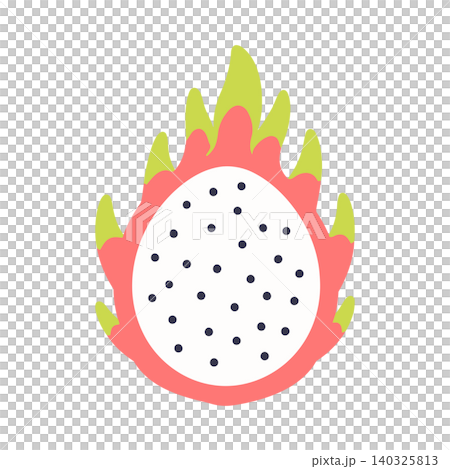 Dragon fruit flat vector illustration for food and health branding Dragon fruit flat vector illustration for food and health branding 140325813