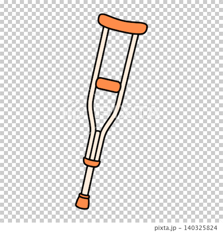 Crutch cartoon vector illustration for medical and healthcare design Crutch cartoon vector illustration for medical and healthcare design 140325824
