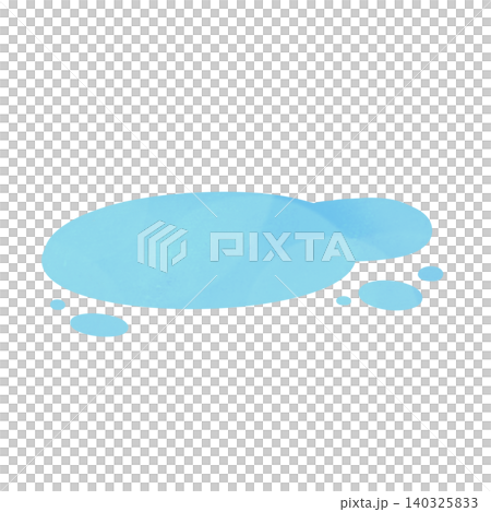 水彩風格的水坑和雨滴插圖 水彩風格的水坑和雨滴插圖 140325833