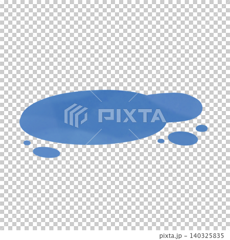 水彩風格的水坑和雨滴插圖 水彩風格的水坑和雨滴插圖 140325835