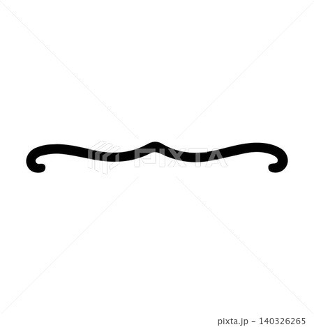 Elegant curled end divider vector illustration with ornamental flourish styling. 140326265