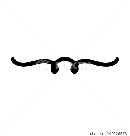 Hand drawn double drop divider vector illustration featuring unique decorative curves. Hand drawn double drop divider vector illustration featuring unique decorative curves. 140326278