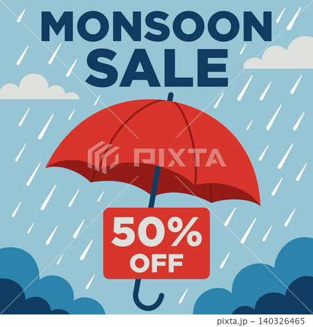 Monsoon Sale Illustration Vector Template Monsoon Sale Illustration Vector Template 140326465