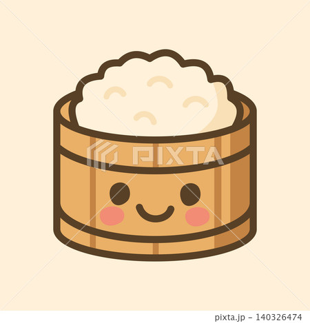 Kawaii Design Style Sticky Rice Vector Template Kawaii Design Style Sticky Rice Vector Template 140326474