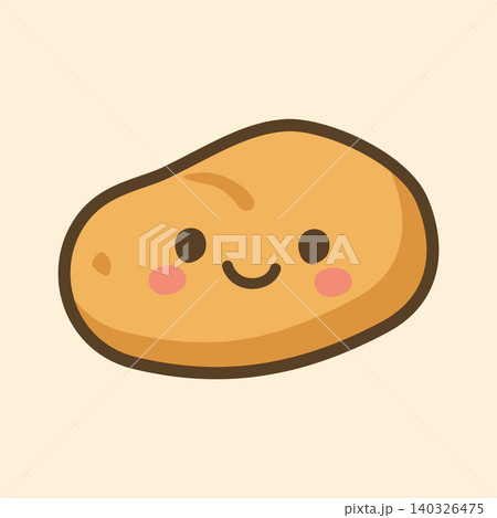 Kawaii Design Style Potato Vector Template Kawaii Design Style Potato Vector Template 140326475