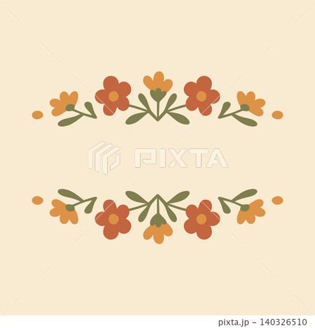 Cottagecore Theme Style Flower Border Vector Template Cottagecore Theme Style Flower Border Vector Template 140326510