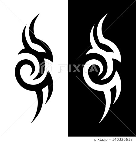 Decorative Tribal Tattoo Ornament Vector Illustration Template 140326618