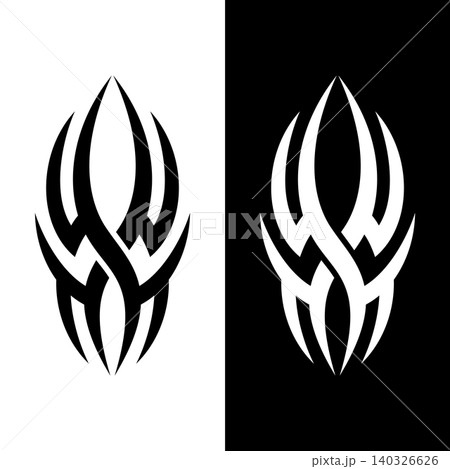 Simple Modern Tribal Tattoo Ornament Vector Illustration Template Simple Modern Tribal Tattoo Ornament Vector Illustration Template 140326626