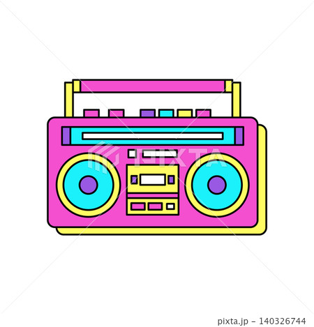 Retro Tape Recorder Icon Vector Retro Tape Recorder Icon Vector 140326744