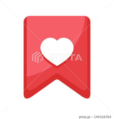 Love Bookmark Save Icon Symbol Illustration Vector Template 140326764