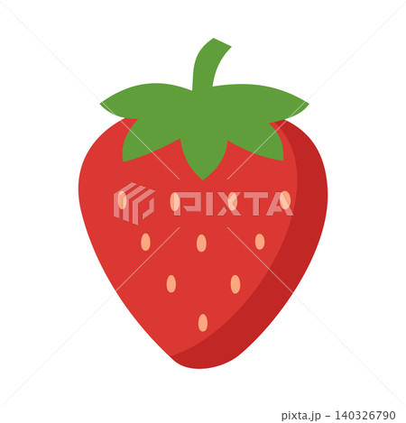 Simple Strawberry Fruit Icon Illustration Vector Template 140326790