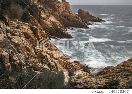 Wild seascape in Mediterranean Costa Brava Wild seascape in Mediterranean Costa Brava 140328367