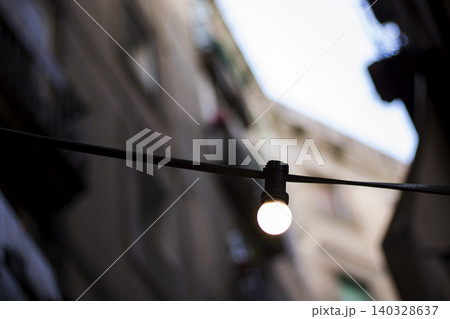 Street light in old town Street light in old town 140328637