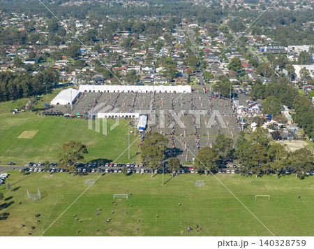 Soccer and Netball being played at the Jamison Park Sports Field Soccer and Netball being played at the Jamison Park Sports Field 140328759