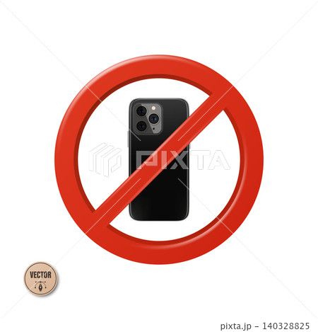 Vector 3d No Mobile Phone Sign with Smartphone Icon. Red Prohibition Phone Sign for No Cell Phone Areas, Phone Camera Restriction Rules, Warning Notices, Public Place Policies Vector 3d No Mobile Phone Sign with Smartphone Icon. Red Prohibition Phone Sign for No Cell Phone Areas, Phone Camera Restriction Rules, Warning Notices, Public Place Policies 140328825