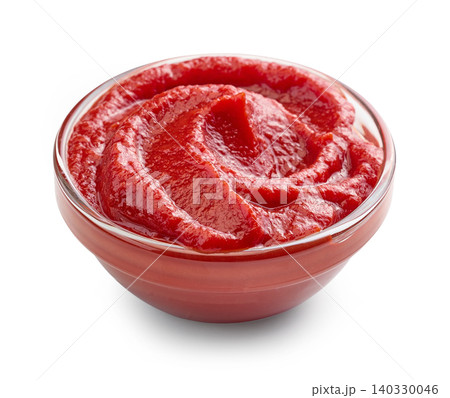 Tomato Sauce or Ketchup in Bowl Isolated on White Background Tomato Sauce or Ketchup in Bowl Isolated on White Background 140330046
