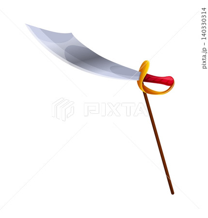 Cartoon pirate sailor cutlass sword photo booth mask. Filibuster sailor carnival photo booth prop, corsair captain party isolated vector sticker. Pirate costume element or mask with sword blade Cartoon pirate sailor cutlass sword photo booth mask. Filibuster sailor carnival photo booth prop, corsair captain party isolated vector sticker. Pirate costume element or mask with sword blade 140330314