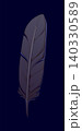Cartoon Halloween black mystical raven feather with detailed barbs and subtle shading, vector icon. Magical fantasy witchcraft and occult theme symbol of feather of black raven or crow for Halloween 140330589