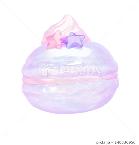 ゆめかわいいぷっくりシール風 マカロン 3Dアイコン ゆめかわいいぷっくりシール風 マカロン 3Dアイコン 140330950
