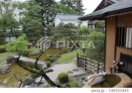 世界遺産登録を目指す琵琶湖八景の彦根城玄宮楽々園の風景 140331843