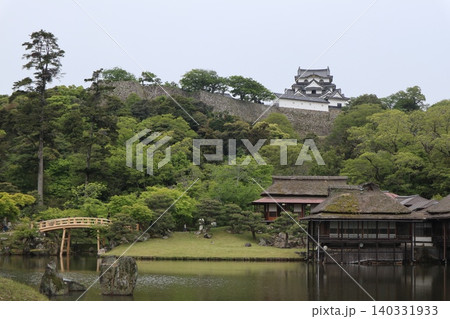 世界遺産登録を目指す琵琶湖八景の彦根城玄宮楽々園の風景 世界遺産登録を目指す琵琶湖八景の彦根城玄宮楽々園の風景 140331933