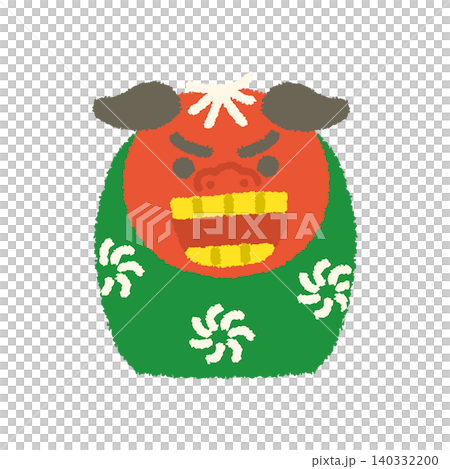 手繪舞獅圖標，新年，日式風格插圖 140332200