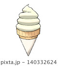 コーンのバニラソフトクリーム 140332624
